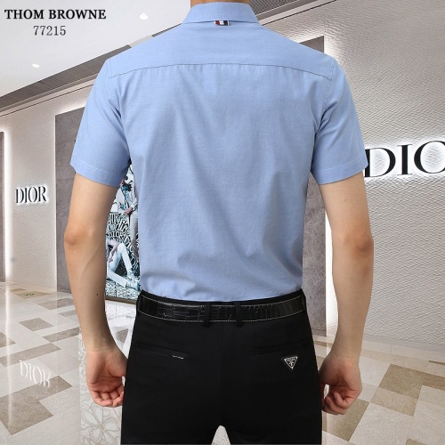 Replica Thom Browne TB Shirts Short Sleeved For Men #1201857 $45.00 USD for Wholesale