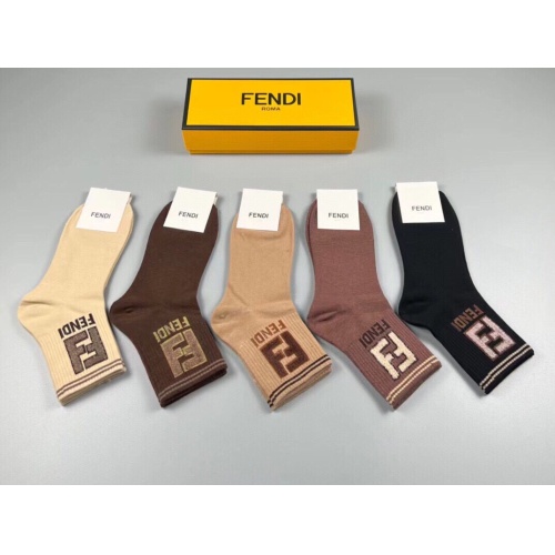 Replica Fendi Socks For Women #1201862 $25.00 USD for Wholesale
