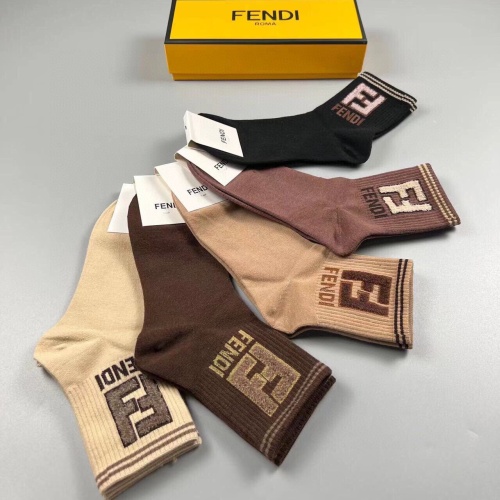Replica Fendi Socks For Women #1201862 $25.00 USD for Wholesale