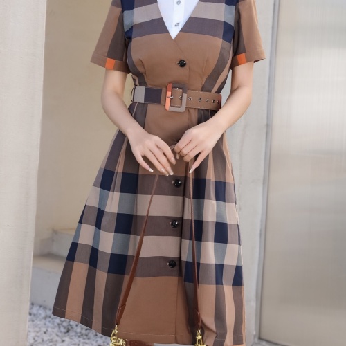Burberry Dresses Short Sleeved For Women #1201921 $105.00 USD, Wholesale Replica Burberry Dresses