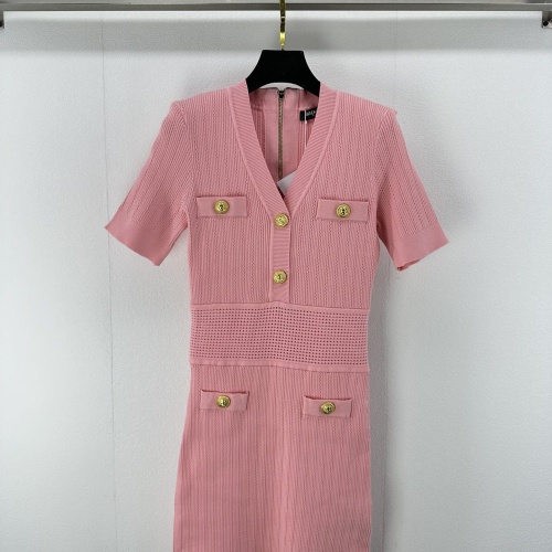Balmain Dresses Short Sleeved For Women #1201927 $108.00 USD, Wholesale Replica Balmain Dresses