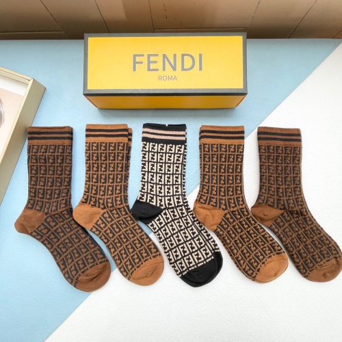 Replica Fendi Socks #1201944 $29.00 USD for Wholesale