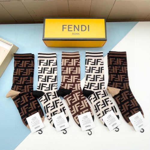 Replica Fendi Socks #1201945 $29.00 USD for Wholesale