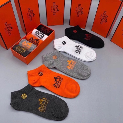 Replica Hermes Socks For Men #1201982 $29.00 USD for Wholesale