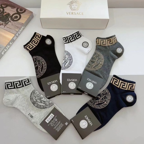Replica Versace Socks For Men #1201989 $27.00 USD for Wholesale
