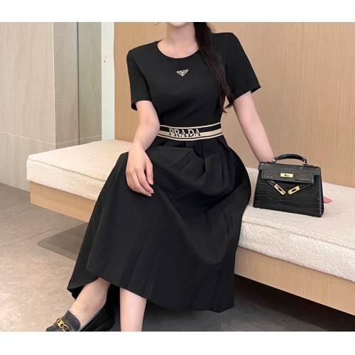 Replica Prada Dresses Short Sleeved For Women #1202006 $85.00 USD for Wholesale