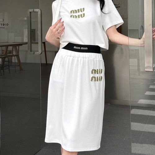 MIU MIU Tracksuits Short Sleeved For Women #1202364 $100.00 USD, Wholesale Replica MIU MIU Tracksuits