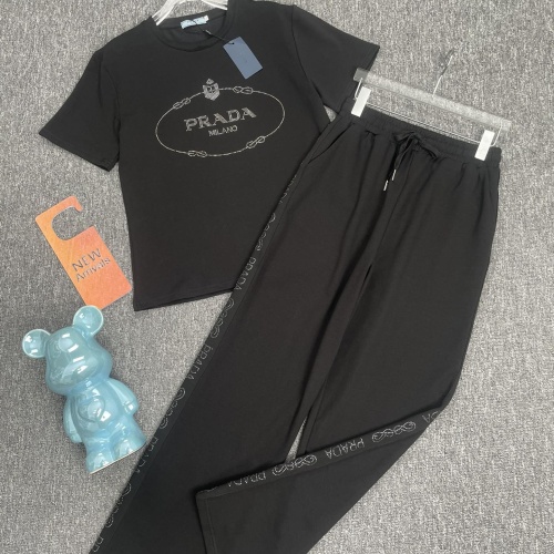 Prada Tracksuits Short Sleeved For Women #1202374 $85.00 USD, Wholesale Replica Prada Tracksuits
