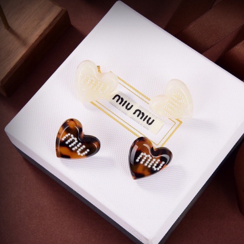 Replica MIU MIU Earrings For Women #1202566 $27.00 USD for Wholesale