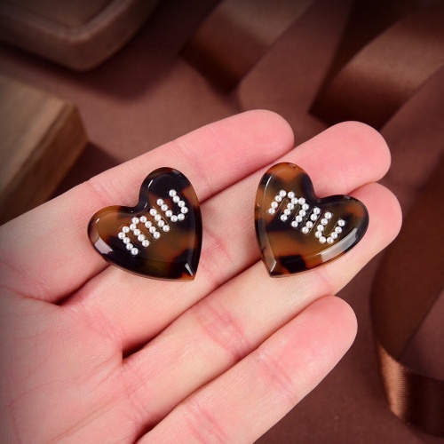 Replica MIU MIU Earrings For Women #1202566 $27.00 USD for Wholesale