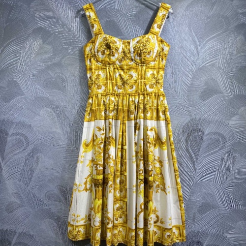 Dolce &amp; Gabbana Dresses Sleeveless For Women #1204388 $128.00 USD, Wholesale Replica Dolce &amp; Gabbana Dresses