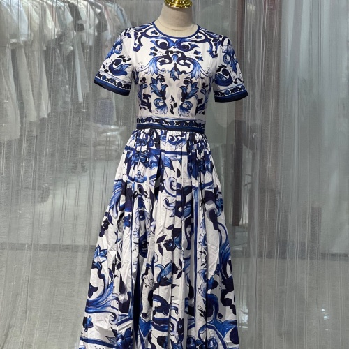 Dolce &amp; Gabbana Dresses Short Sleeved For Women #1204394 $130.00 USD, Wholesale Replica Dolce &amp; Gabbana Dresses