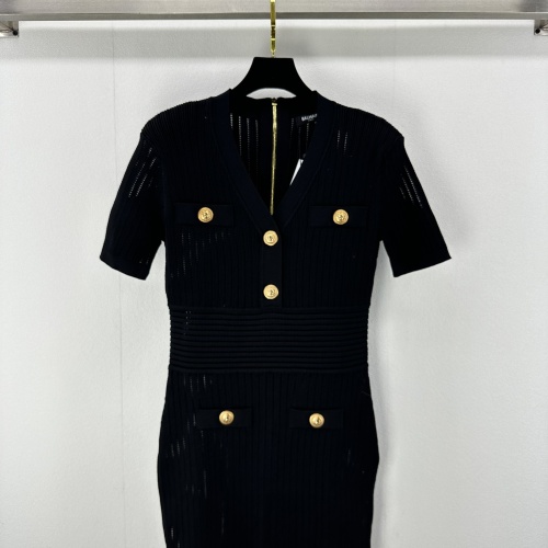 Balmain Dresses Short Sleeved For Women #1204399 $102.00 USD, Wholesale Replica Balmain Dresses