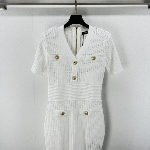Balmain Dresses Short Sleeved For Women #1204400 $102.00 USD, Wholesale Replica Balmain Dresses