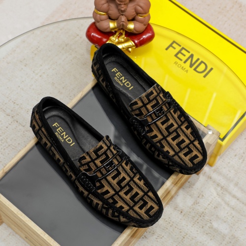 Fendi Leather Shoes For Men #1204536 $80.00 USD, Wholesale Replica Fendi Leather Shoes