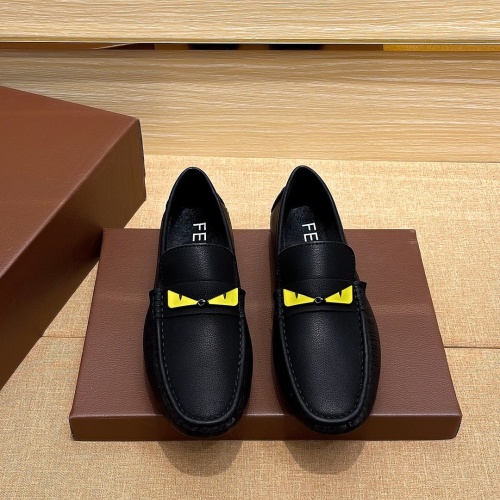 Fendi Leather Shoes For Men #1204539 $76.00 USD, Wholesale Replica Fendi Leather Shoes