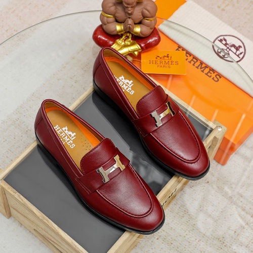 Hermes Leather Shoes For Men #1204876 $92.00 USD, Wholesale Replica Hermes Leather Shoes