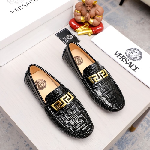 Versace Leather Shoes For Men #1205121 $76.00 USD, Wholesale Replica Versace Leather Shoes