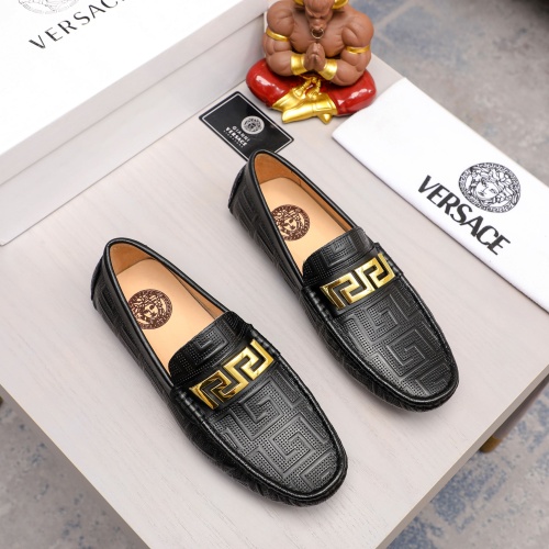 Versace Leather Shoes For Men #1205125 $76.00 USD, Wholesale Replica Versace Leather Shoes