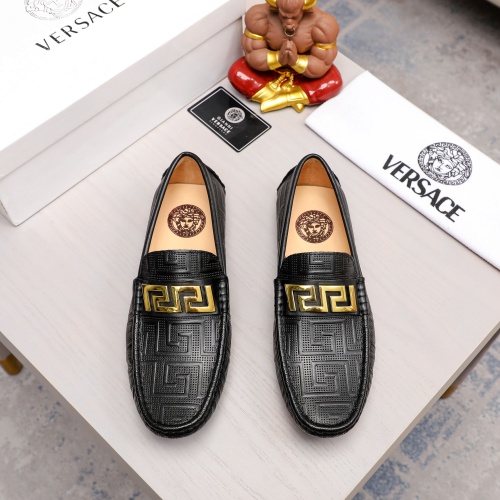 Replica Versace Leather Shoes For Men #1205125 $76.00 USD for Wholesale