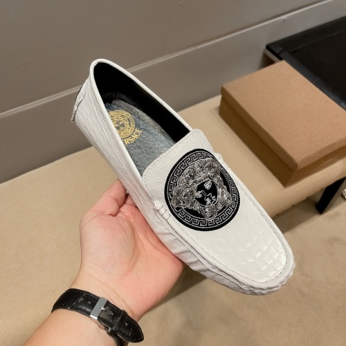 Replica Versace Leather Shoes For Men #1207559 $68.00 USD for Wholesale