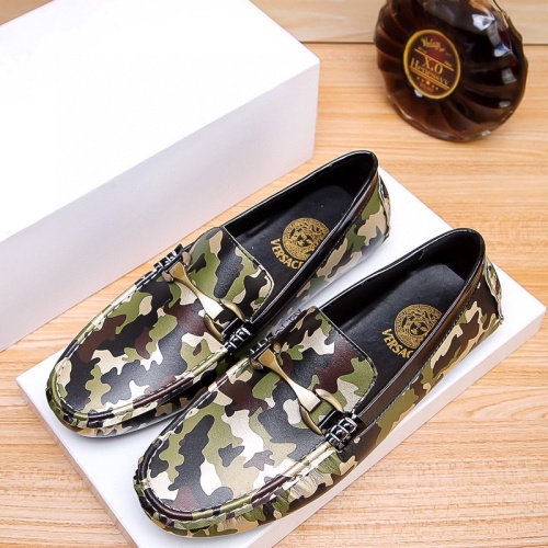 Versace Leather Shoes For Men #1208003 $68.00 USD, Wholesale Replica Versace Leather Shoes