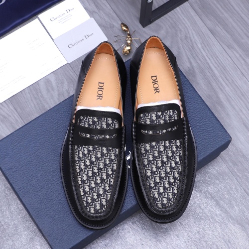 Replica Christian Dior Leather Shoes For Men #1209336 $98.00 USD for Wholesale