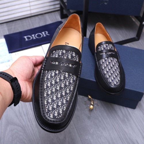 Replica Christian Dior Leather Shoes For Men #1209336 $98.00 USD for Wholesale