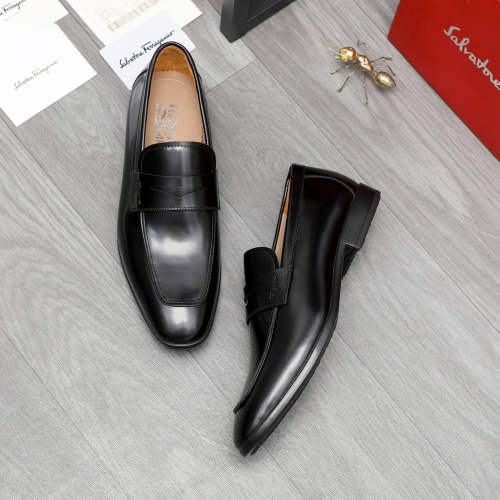 Replica Salvatore Ferragamo Leather Shoes For Men #1209344 $102.00 USD for Wholesale