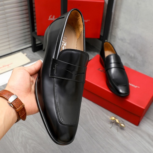 Replica Salvatore Ferragamo Leather Shoes For Men #1209344 $102.00 USD for Wholesale