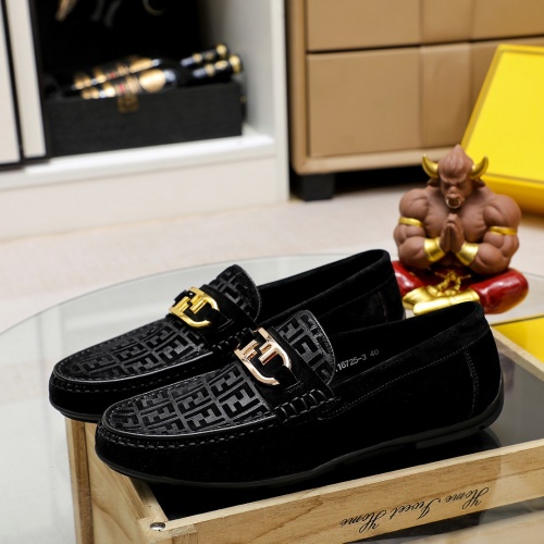 Replica Fendi Leather Shoes For Men #1209487 $68.00 USD for Wholesale