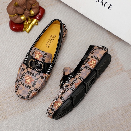 Replica Versace Leather Shoes For Men #1209522 $72.00 USD for Wholesale