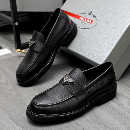 Prada Leather Shoes For Men #1209570 $85.00 USD, Wholesale Replica Prada Leather Shoes