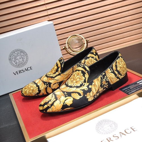 Versace Leather Shoes For Men #1209626 $85.00 USD, Wholesale Replica Versace Leather Shoes