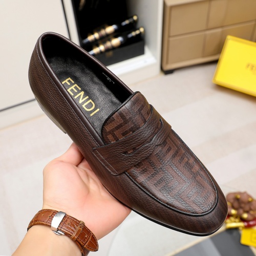 Replica Fendi Leather Shoes For Men #1209671 $80.00 USD for Wholesale