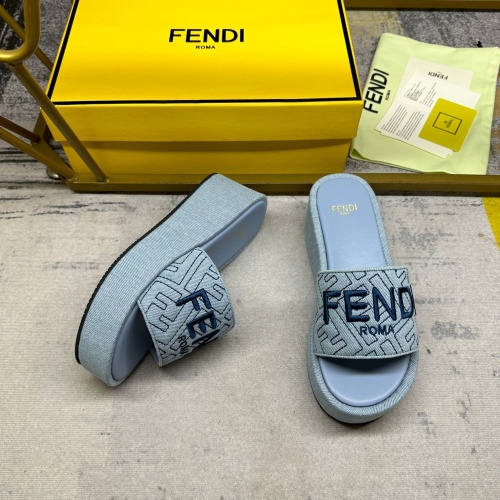 Replica Fendi Slippers For Women #1210009 $85.00 USD for Wholesale