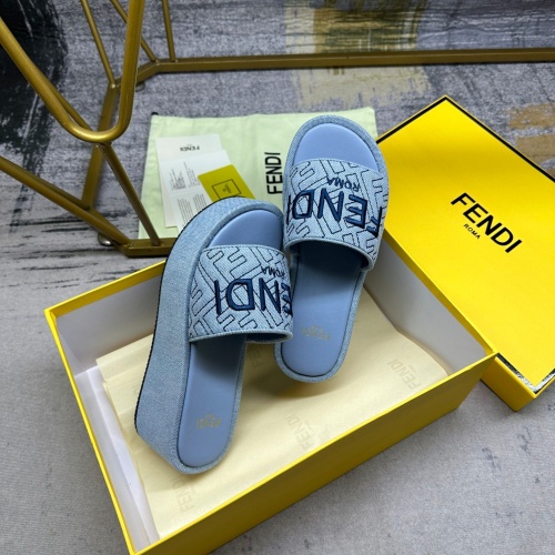 Replica Fendi Slippers For Women #1210009 $85.00 USD for Wholesale