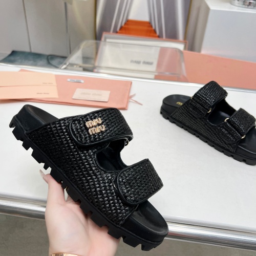 Replica MIU MIU Slippers For Women #1212014 $92.00 USD for Wholesale