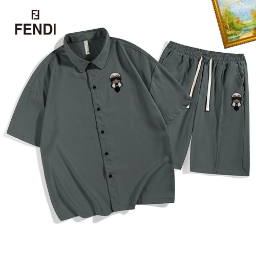 Fendi Tracksuits Short Sleeved For Men #1212070