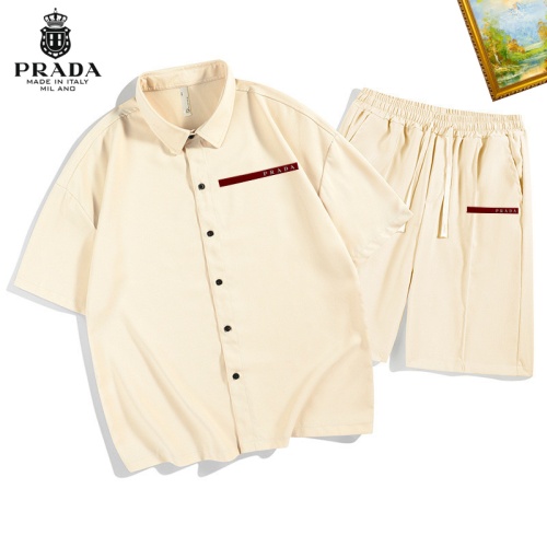 Prada Tracksuits Short Sleeved For Men #1212078