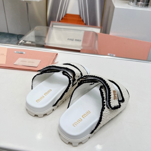 Replica MIU MIU Slippers For Women #1212092 $98.00 USD for Wholesale