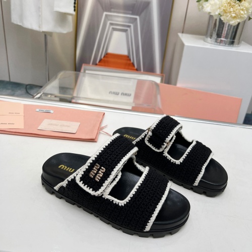 MIU MIU Slippers For Women #1212094 $98.00 USD, Wholesale Replica MIU MIU Slippers