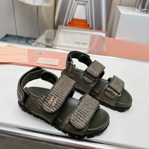 MIU MIU Sandal For Women #1212096 $96.00 USD, Wholesale Replica MIU MIU Sandal