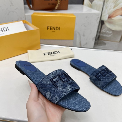 Replica Fendi Slippers For Women #1212100 $80.00 USD for Wholesale