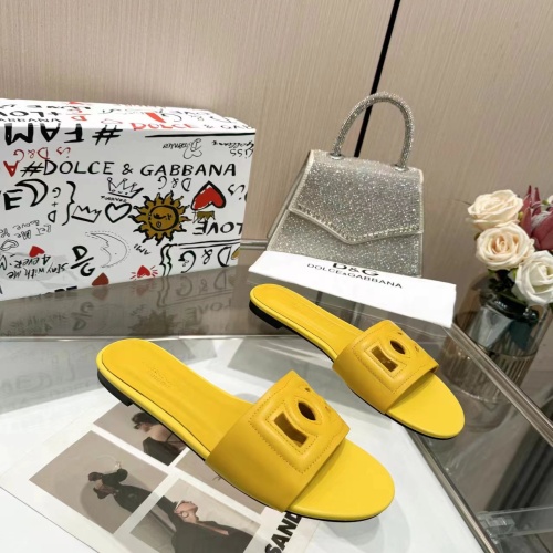 Replica Dolce & Gabbana D&G Slippers For Women #1213202 $80.00 USD for Wholesale