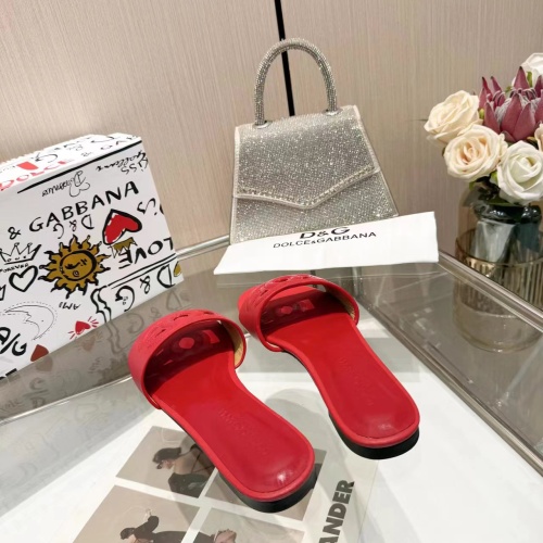 Replica Dolce & Gabbana D&G Slippers For Women #1213204 $80.00 USD for Wholesale