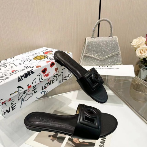 Replica Dolce & Gabbana D&G Slippers For Women #1213206 $80.00 USD for Wholesale