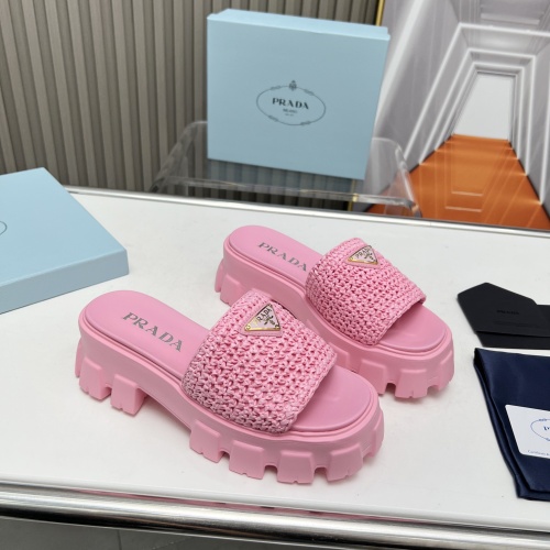 Replica Prada Slippers For Women #1213735 $96.00 USD for Wholesale