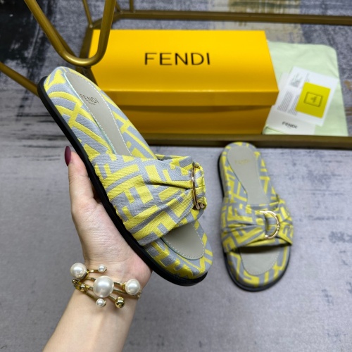 Replica Fendi Slippers For Women #1216828 $80.00 USD for Wholesale