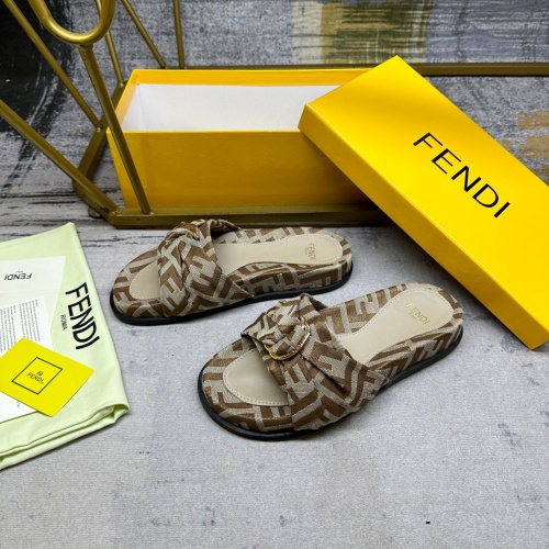 Replica Fendi Slippers For Women #1216829 $80.00 USD for Wholesale